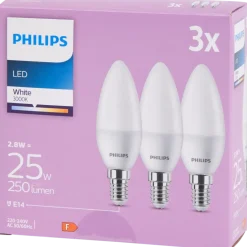 Ampoules LED bougie Philips 2.8 watt 250 lm | Action FR