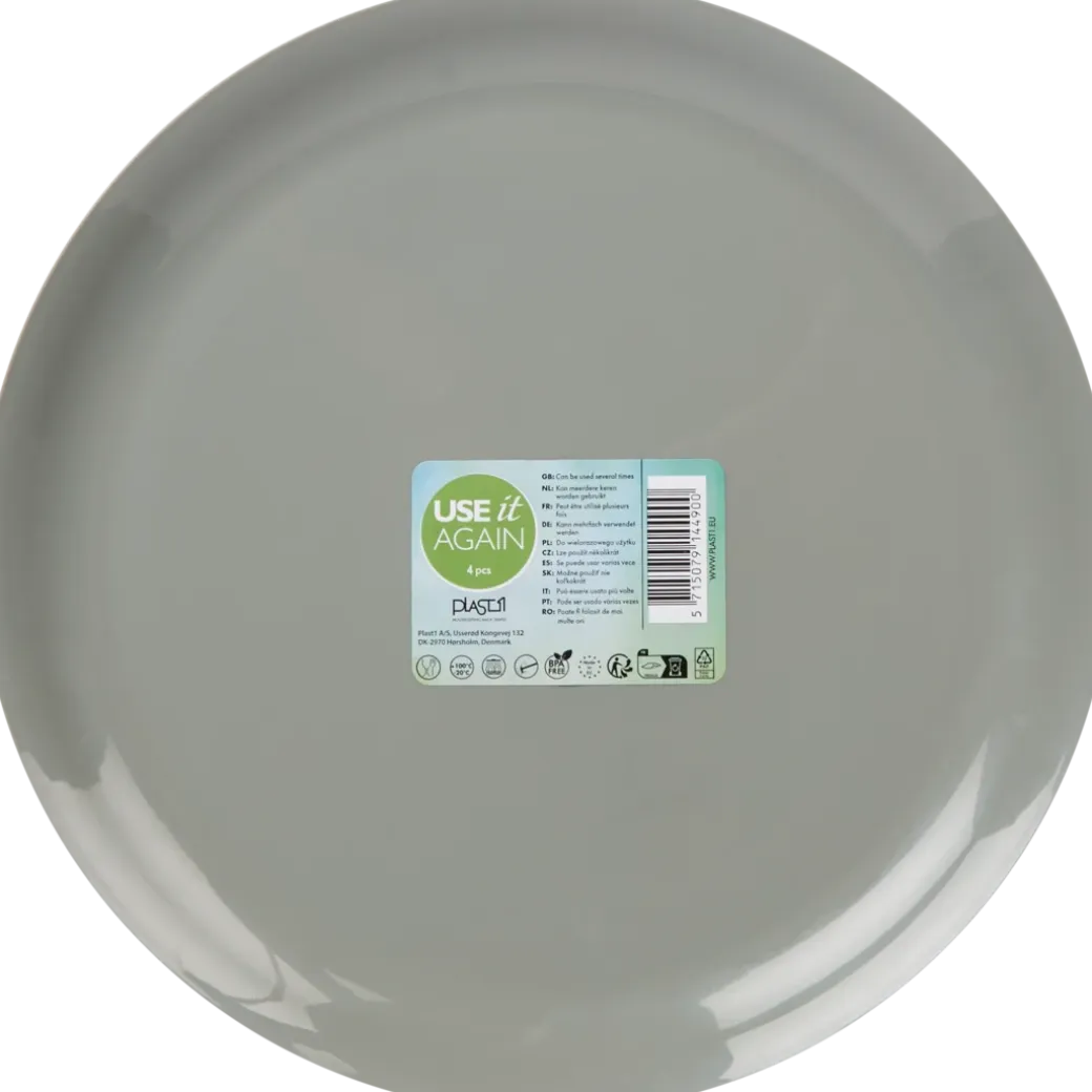 Assiettes réutilisables Plast1 | Action FR