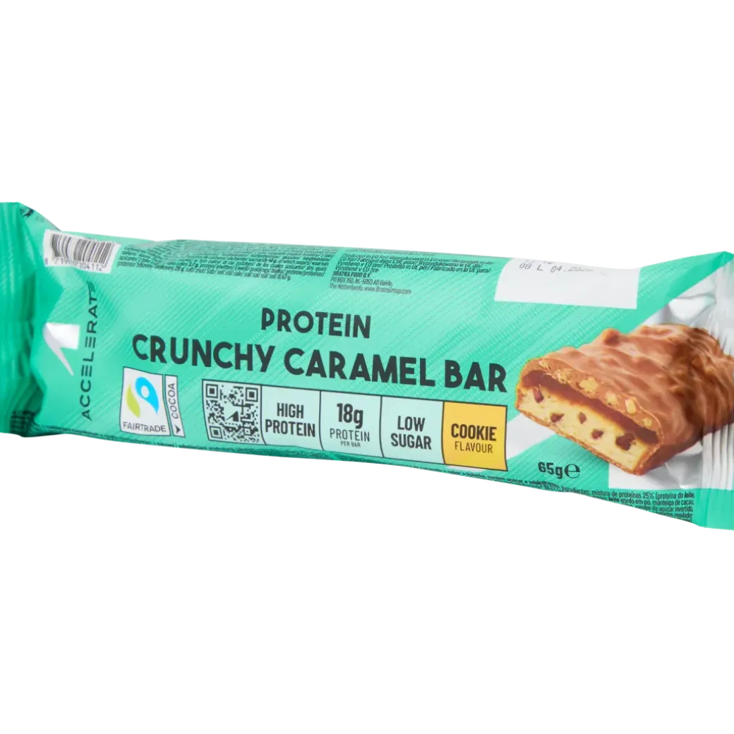Barre protéinée Accelerate Crunchy Caramel | Action FR