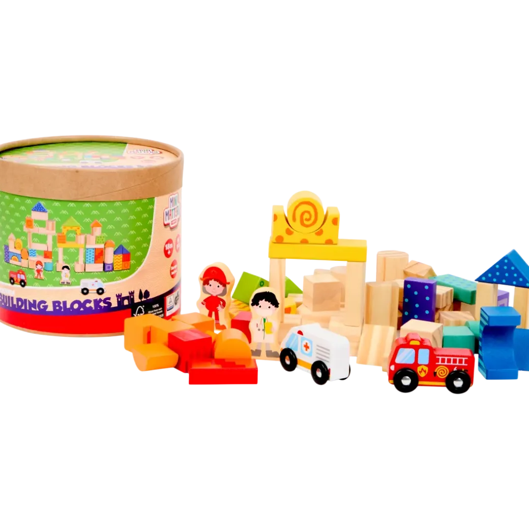 Blocs de construction en bois Mini Matters Dès 18 mois | Action FR