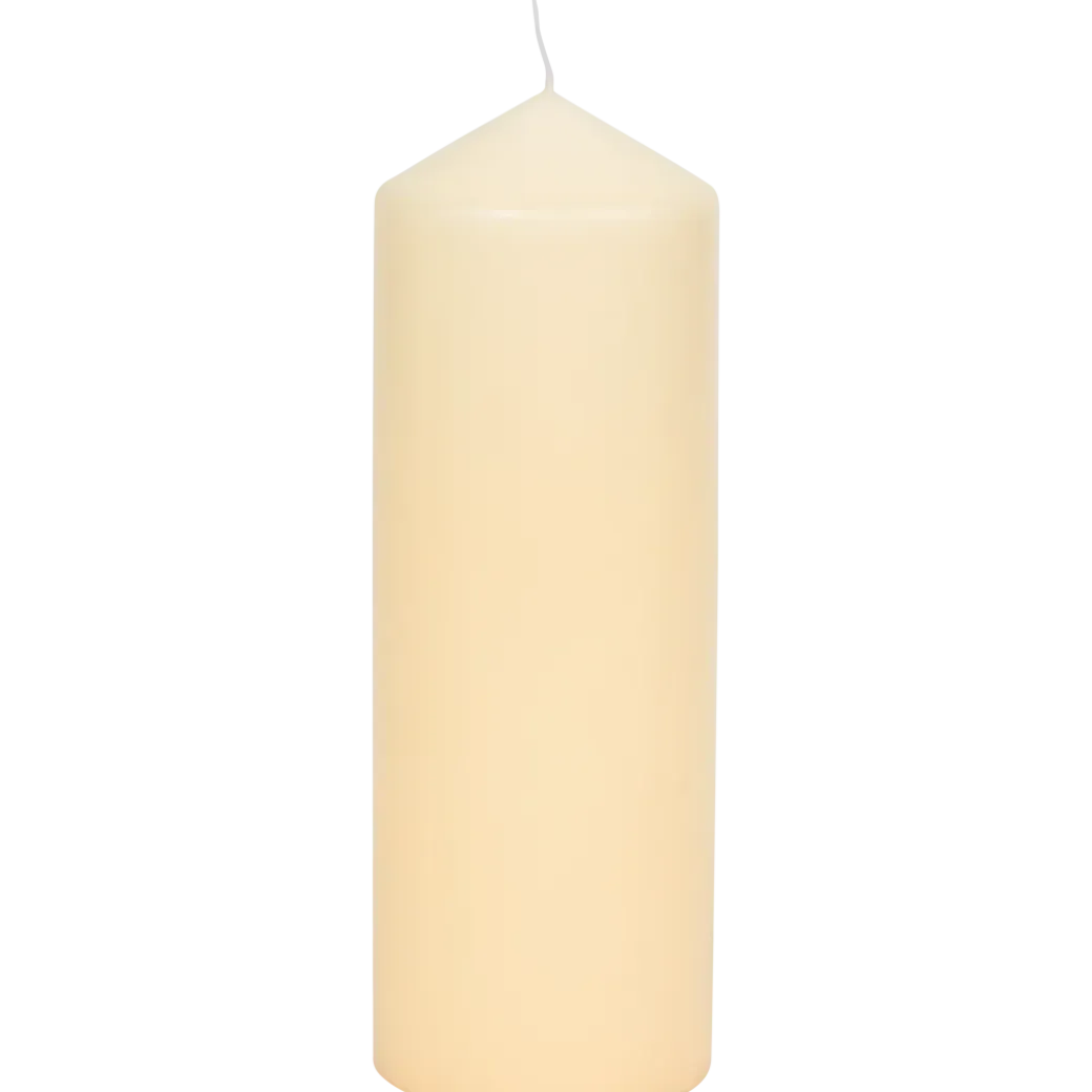 Bougie cylindrique Ivoire Blanc | Action FR