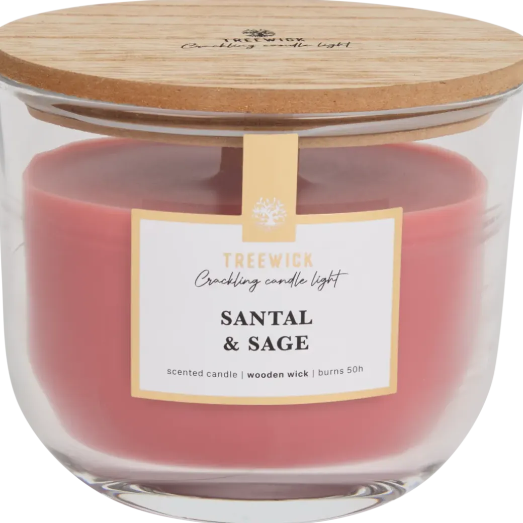 Bougie parfumée avec une mèche en bois Treewick | Action FR