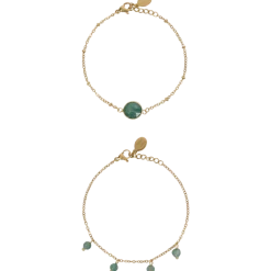 Bracelets dorés avec pierre précieuse | Action FR