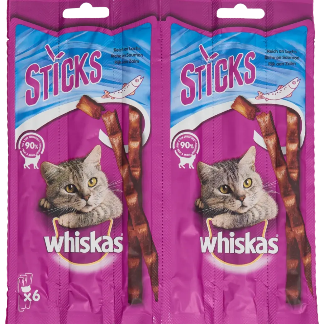 Bâtonnets à mâcher pour chat Whiskas Saumon | Action FR