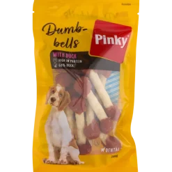 Bâtonnets à mâcher pour chien Pinky Duck Dumbbells | Action FR