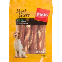 Bâtonnets à mâcher pour chien Pinky Steak Sticks | Action FR