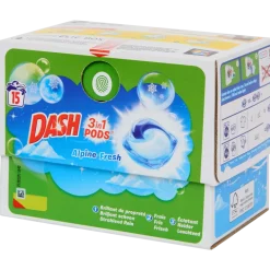 Capsules de lessive 3-en-1 Dash Alpine Fresh | Action FR