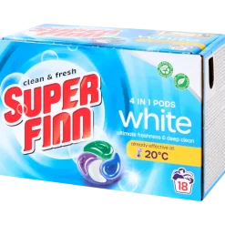 Capsules de lessive 4-en-1 Superfinn White | Action FR