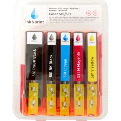 Cartouches d'encre Ink & Print Canon 580/581 | Action FR
