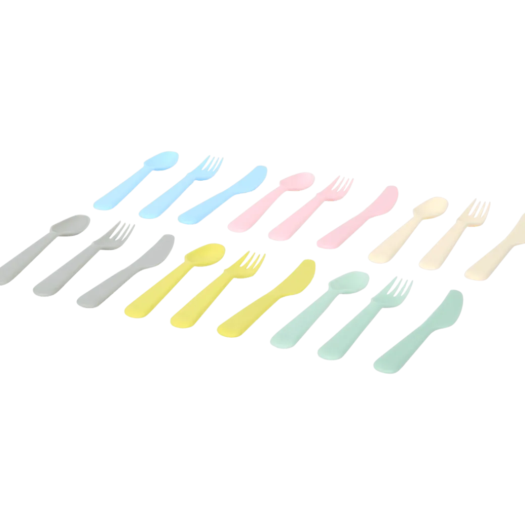 Couverts en plastique Multicolor 18 Pièces | Action FR