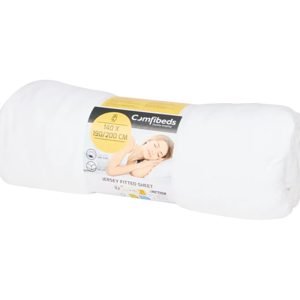 Drap-housse en jersey Comfibeds 140 x 200 cm | Action FR
