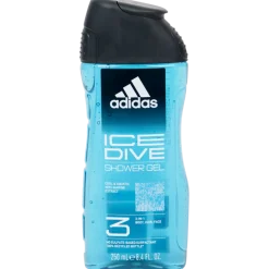 Gel douche 3-en-1 Adidas Ice Dive Frais 250 ml | Action FR