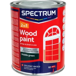 Laque satinée pour bois 2-en-1 Spectrum Vert moyen Vert 750 ml | Action FR