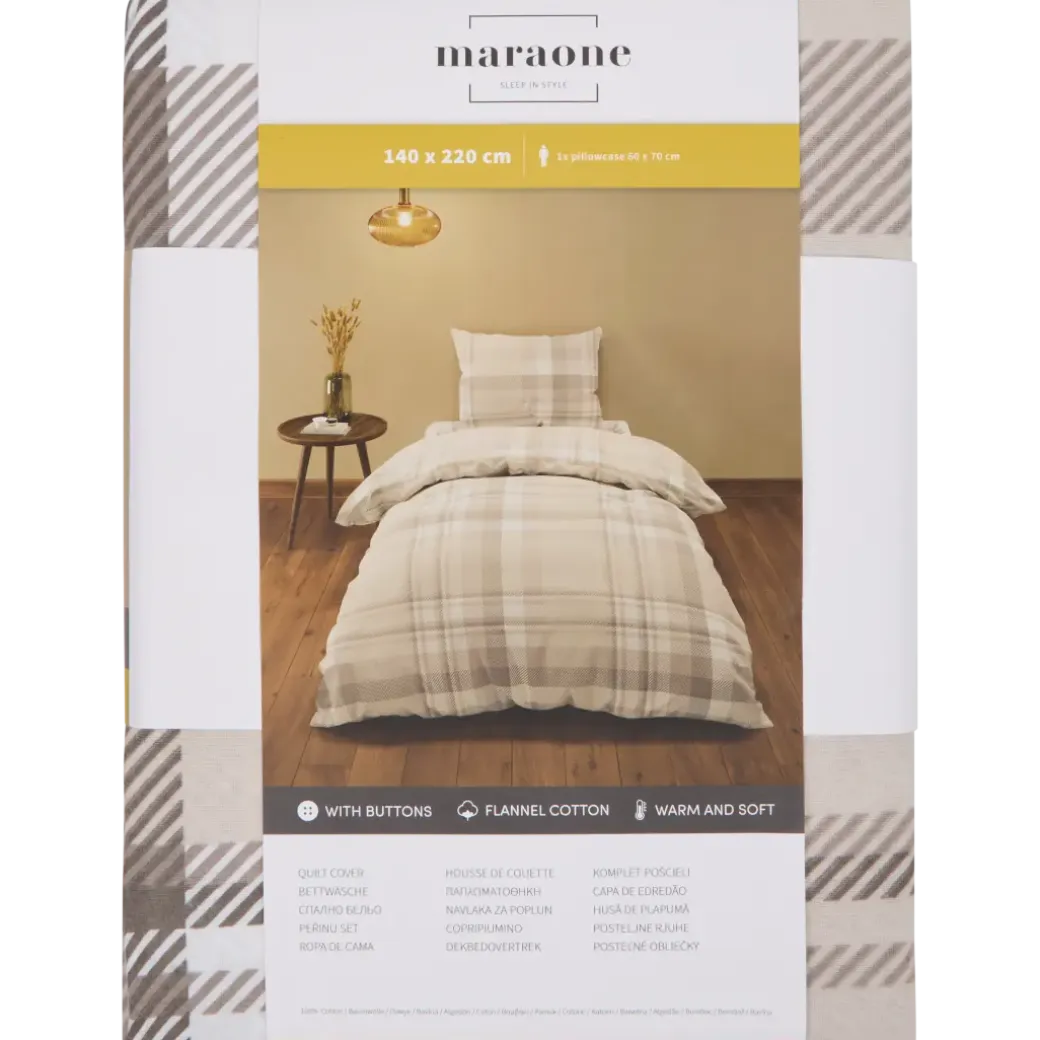 Parure de lit en flanelle 140 x 200 cm | Action FR