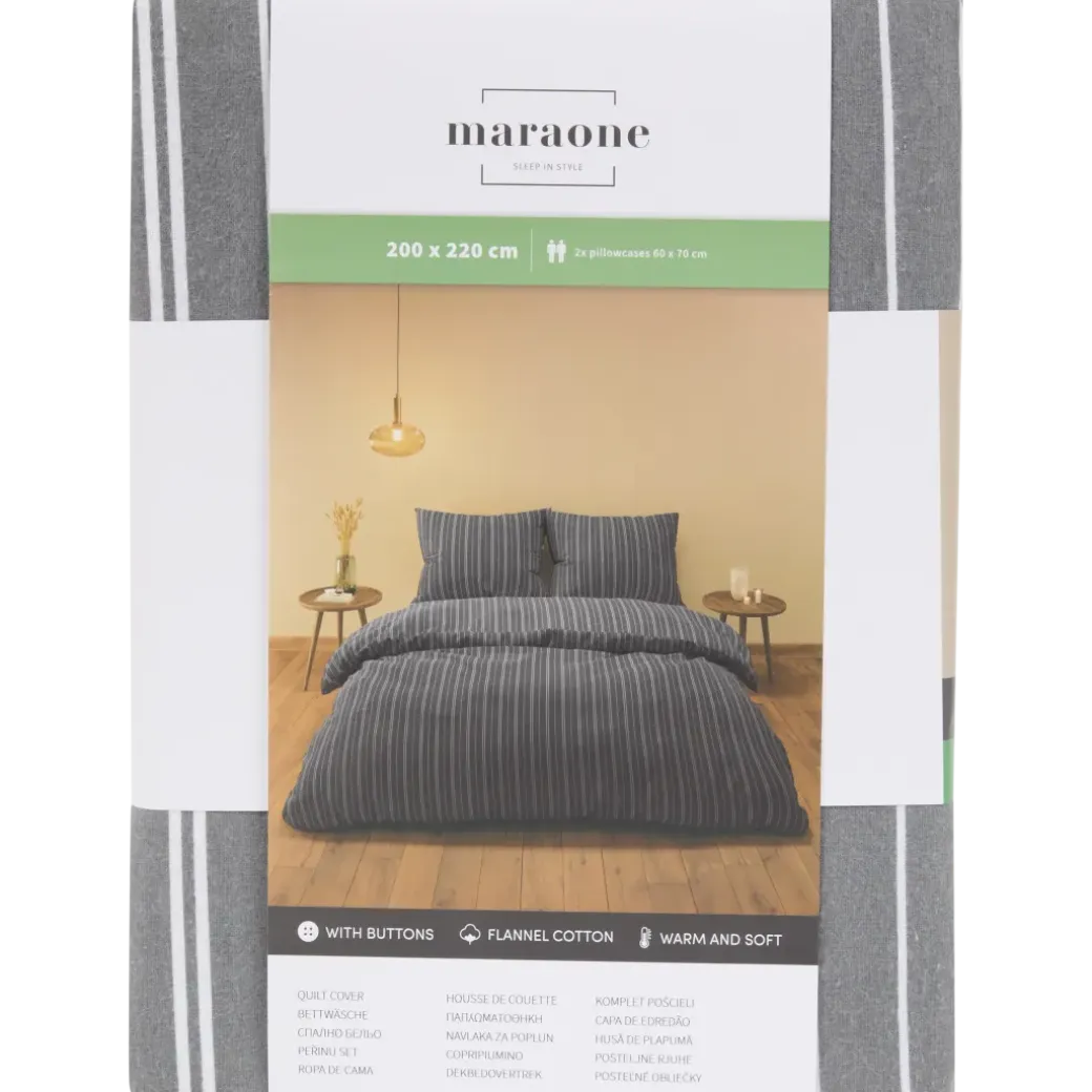 Parure de lit en flanelle 200 x 220 cm | Action FR