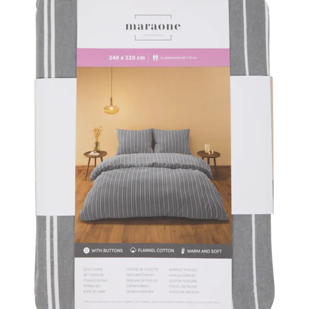 Parure de lit en flanelle 240 x 220 cm | Action FR