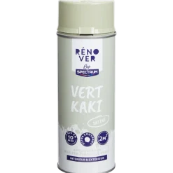 Peinture en aérosol brillant satiné Spectrum Rénover Kaki Vert 400 ml | Action FR