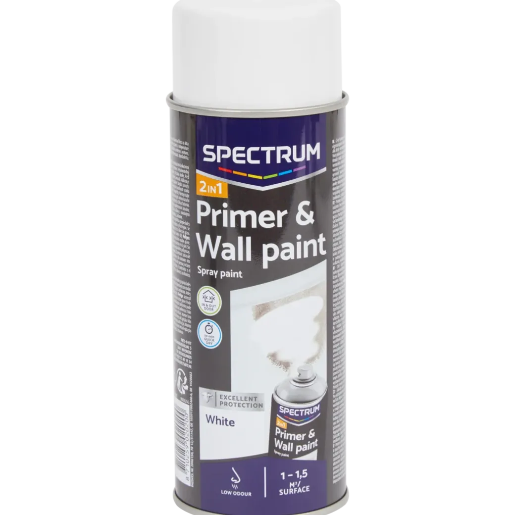 Peinture en aérosol 2-en-1 Spectrum Blanc Blanc 400 ml | Action FR
