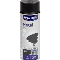 Peinture en aérosol pour métal Spectrum Noir mat Noir 400 ml | Action FR