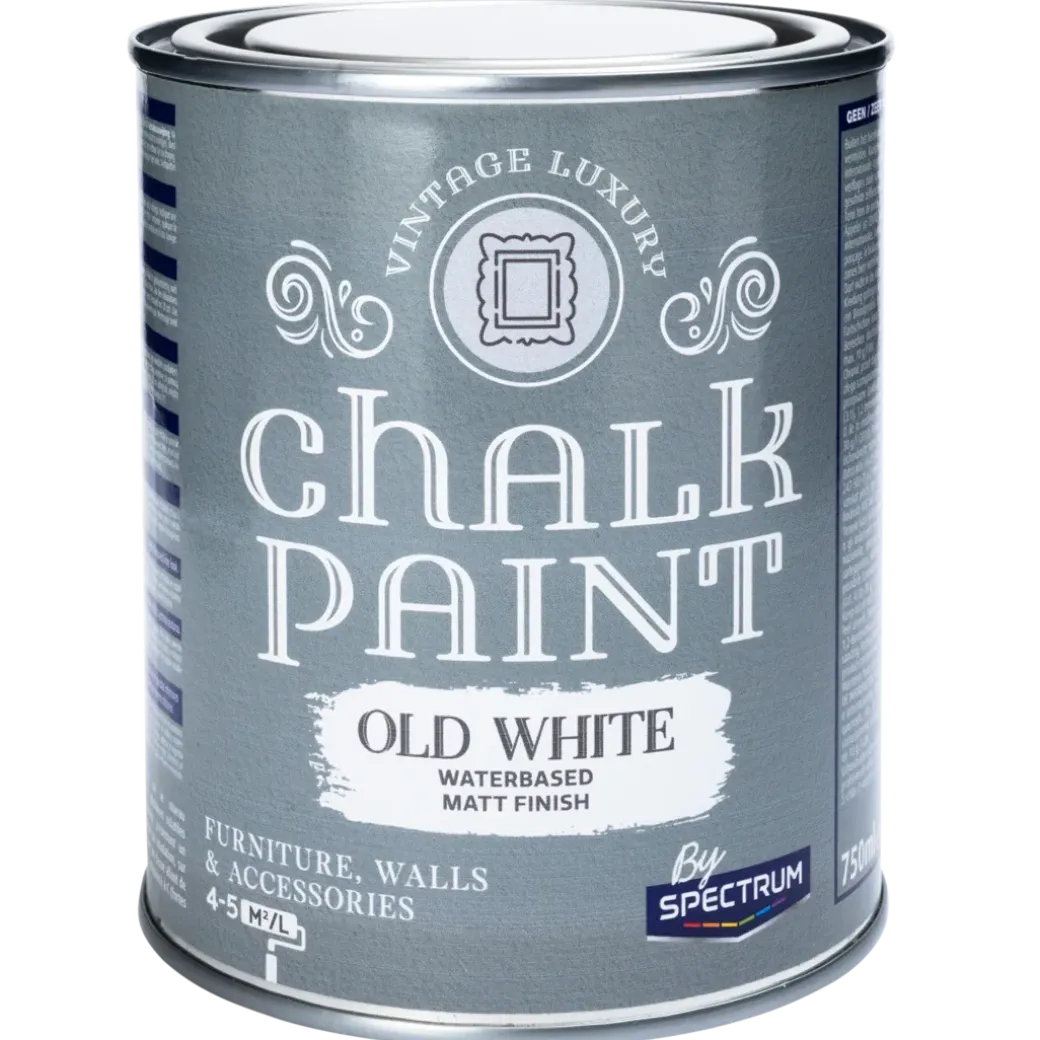 Peinture à la craie Spectrum Blanc antique Blanc 750 ml | Action FR
