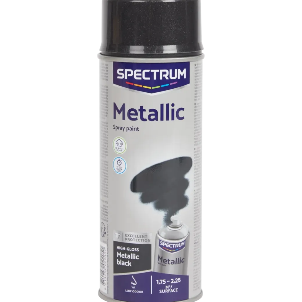 Peinture métallisée en aérosol Spectrum Noir Noir 400 ml | Action FR