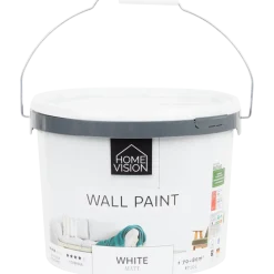 Peinture murale mate Home Vision Blanc Blanc 10 litre | Action FR