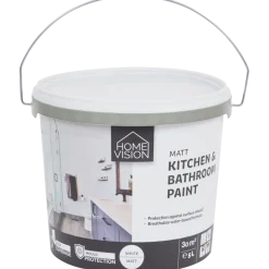 Peinture pour salle de bain et cuisine Home Vision Blanc mat Blanc | Action FR