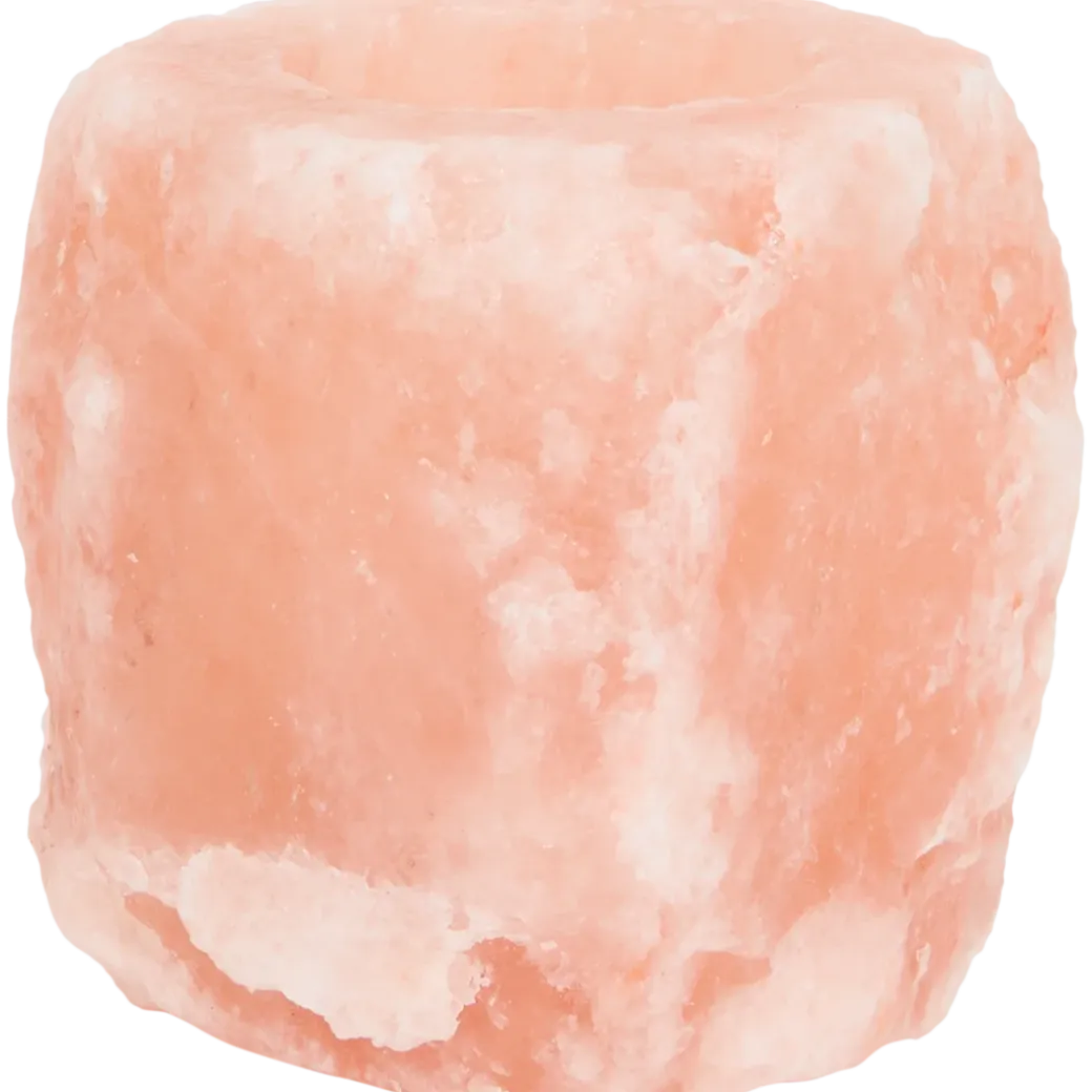 Photophore en cristal de sel Mineral Rose | Action FR