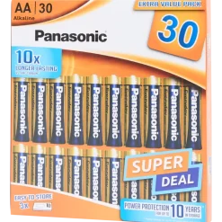Piles alcalines Panasonic AA 30 Pièces | Action FR