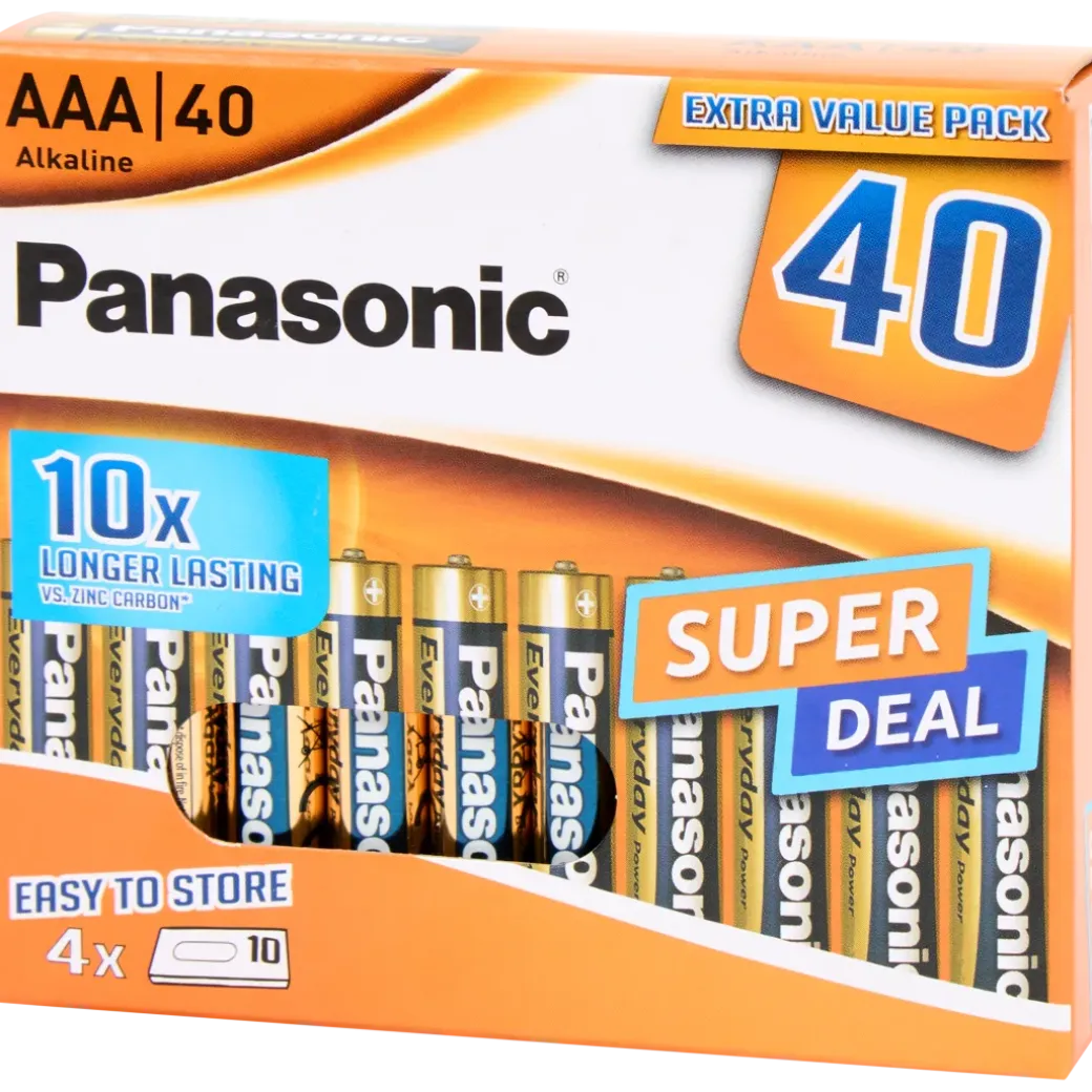 Piles Panasonic AAA 40 Pièces | Action FR