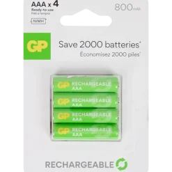 Piles rechargeables GP AAA 4 Pièces | Action FR
