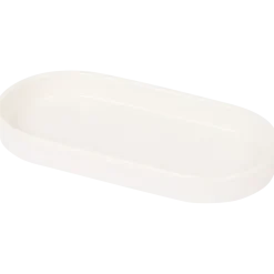 Plateau ovale en porcelaine Blanc Ovale | Action FR