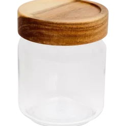 Pot de conservation avec couvercle en acacia 700 ml | Action FR