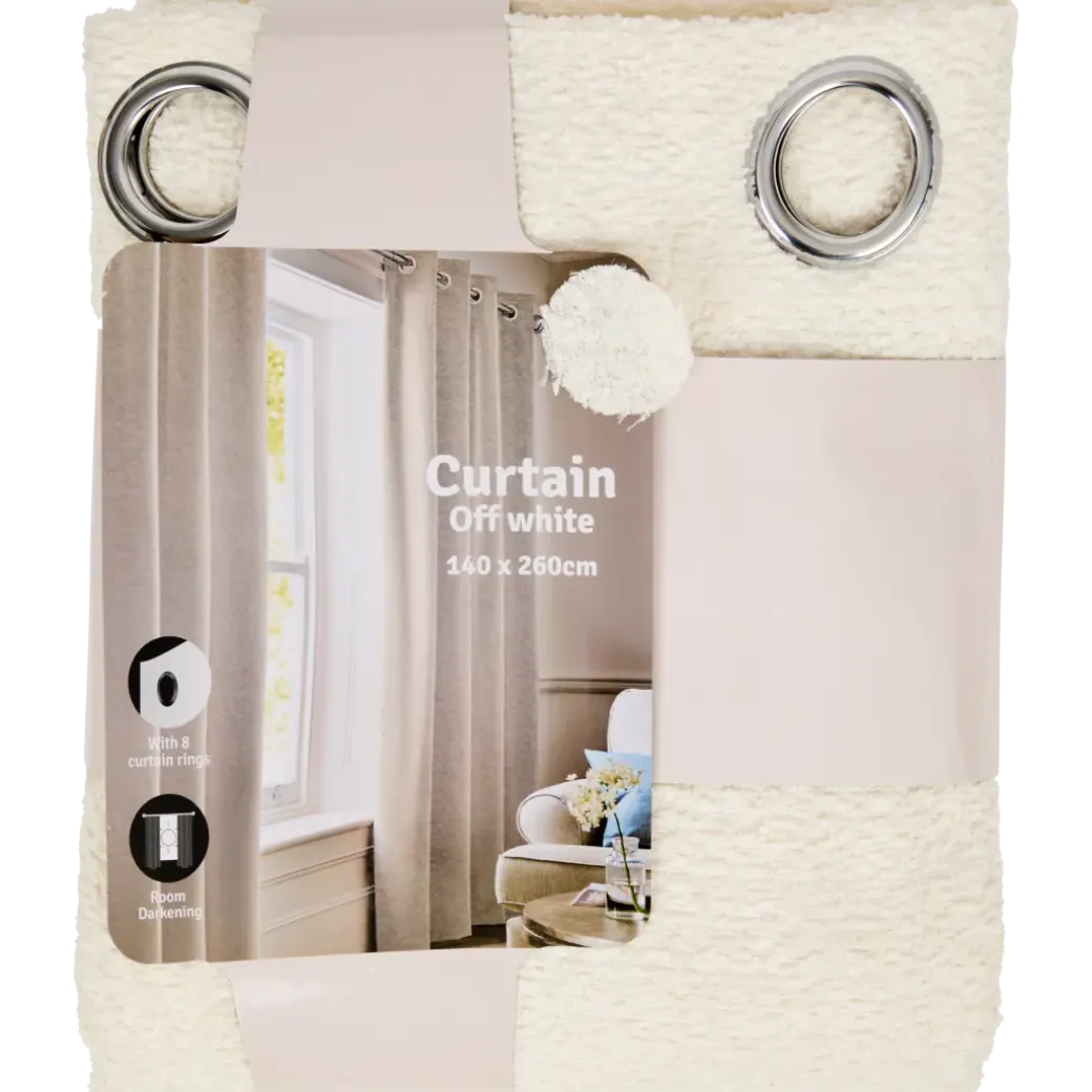 Rideau occultant bouclé Polyester | Action FR