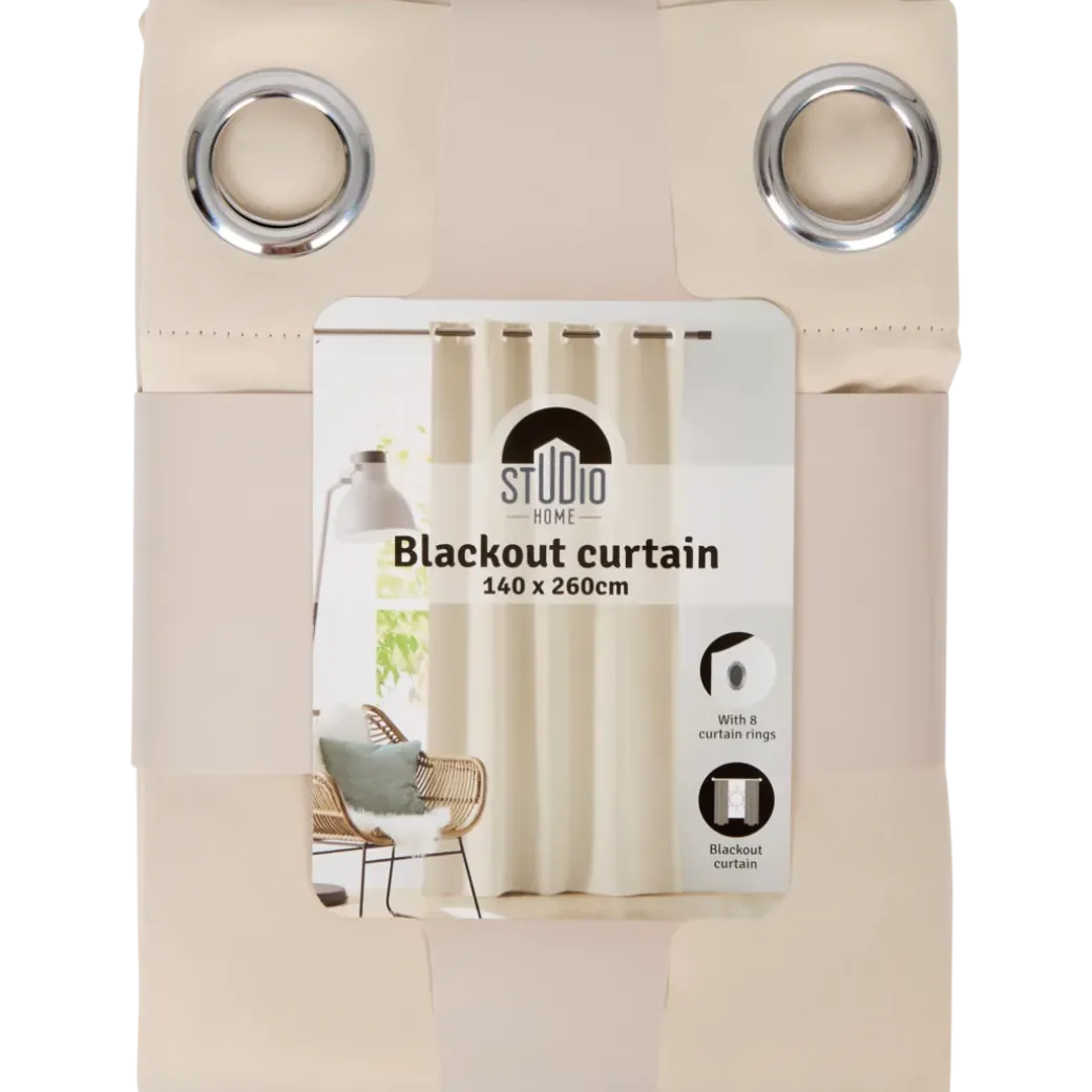 Rideau occultant prêt-à-poser Studio Home Polyester | Action FR