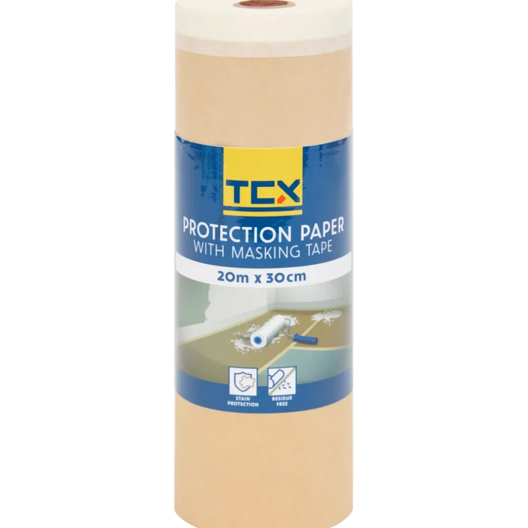 Ruban de masquage avec papier TCX | Action FR
